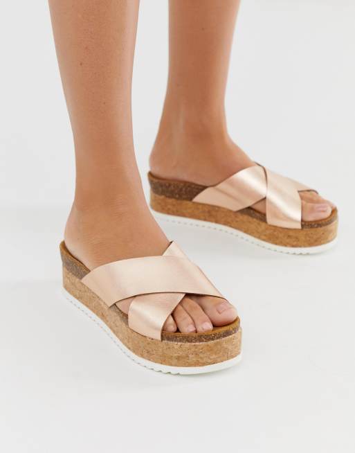 rose gold wedges asos