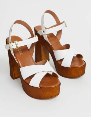 asos white sandals heels
