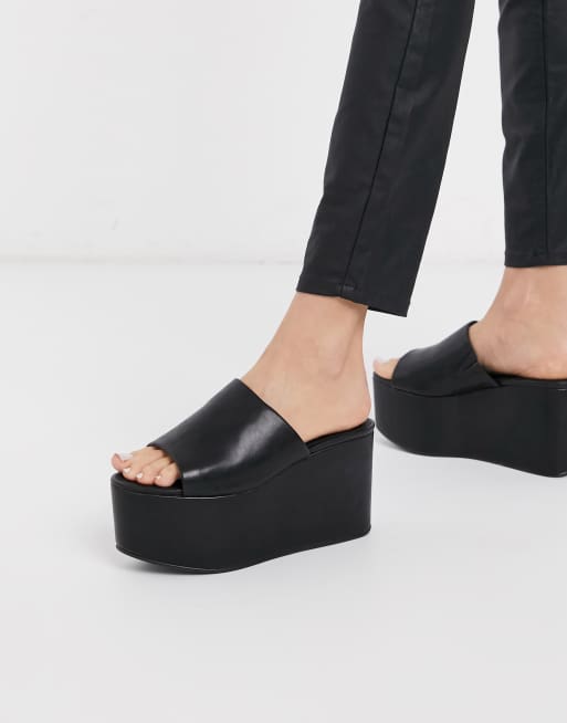 ASOS DESIGN — Translator — Sorte chunky flaformsko