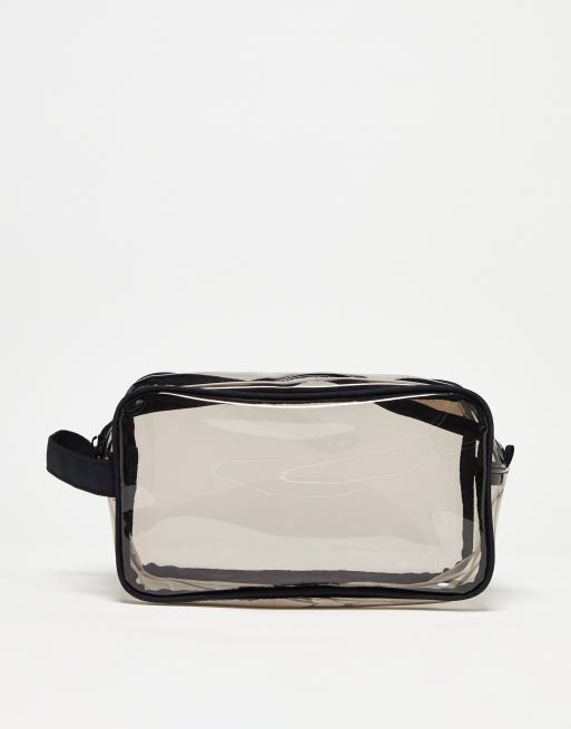 ASOS DESIGN - Trousse de toilette transparente - Noir