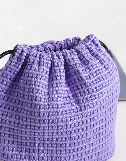ASOS DESIGN transparent tote bag with lilac inner pouch, 3 of 4