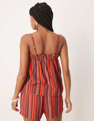 Asos Design Trapeze Cami Top In Multi