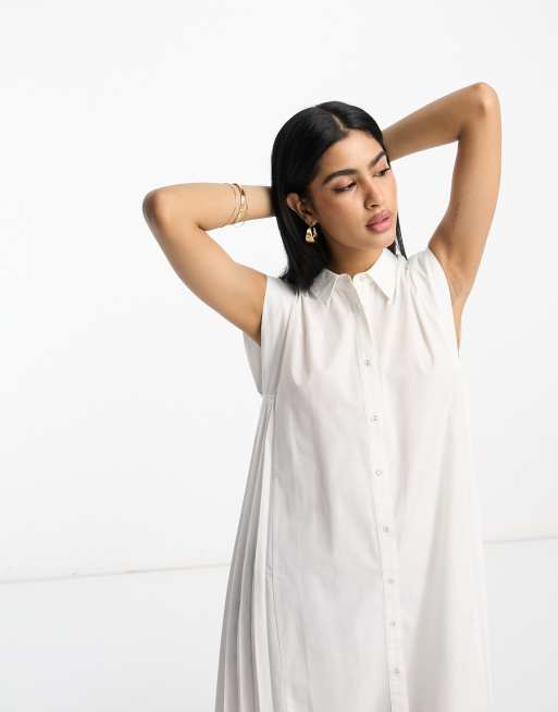 Asos white shirt dress best sale