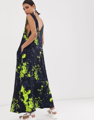 black tie dye maxi dress