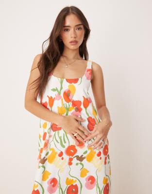 Asos Design Trapeze Maxi Dress