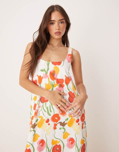 ASOS DESIGN trapeze maxi dress in floral print - view 1