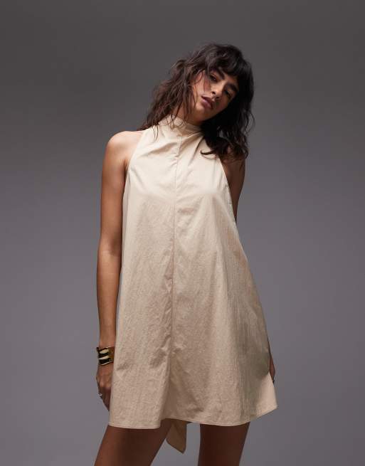 asos trapeze mini dress ASOS Design - Halter Neck Trapeze Mini Dress - Women - Polyester - 12 US