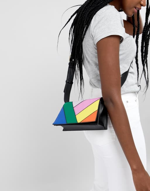 ASOS DESIGN trapeze rainbow shoulder bag | ASOS