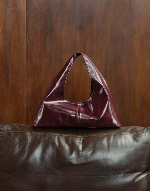ASOS DESIGN trapeze shoulder bag in cherry red