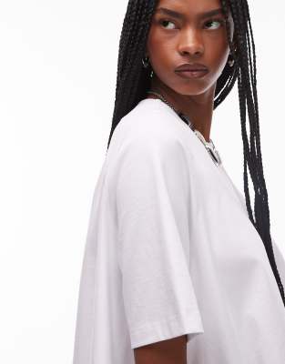 Asos Design Trapeze T-shirt In White