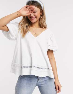 asos white lace top