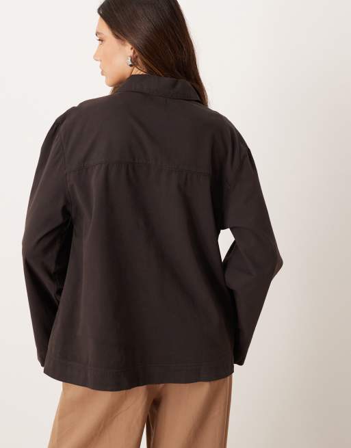 ASOS DESIGN – Trapezowa kurtka oversize wiązana z przodu, 4 z 4