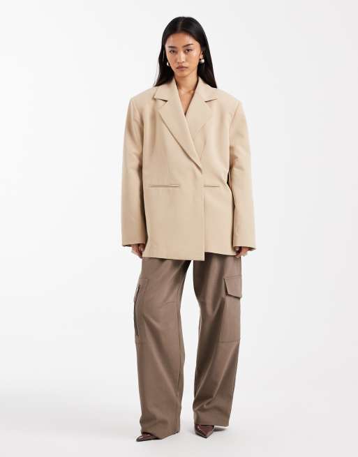 ASOS DESIGN – Trapezowa marynarka oversize w kolorze camelowym, 2 z 4
