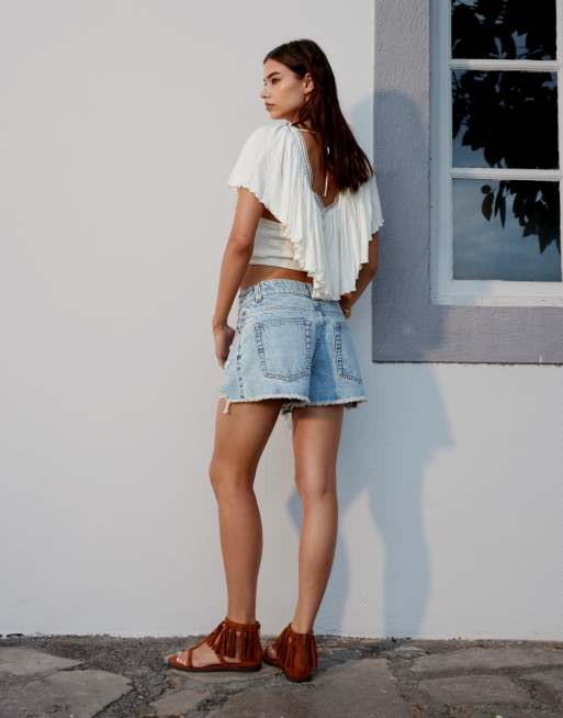 ASOS DESIGN – Trapezowe szorty jeansowe w kolorze jasnoniebieskim, 2 z 5
