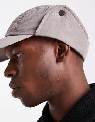 Asos Design Trapper Cap In Gray