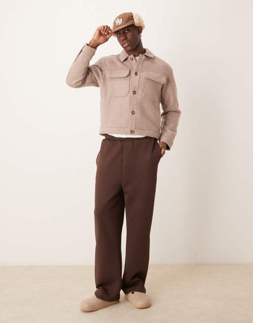 ASOS DESIGN trapper cap in heritage check in brown | ASOS