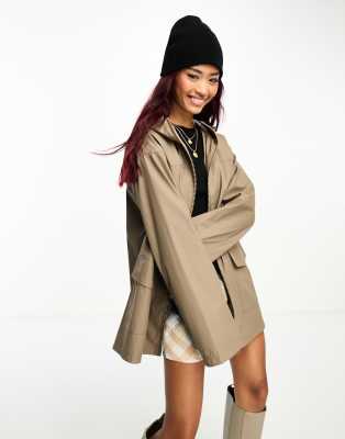 ASOS DESIGN - Trench caoutchoutée - Champignon-Marron
