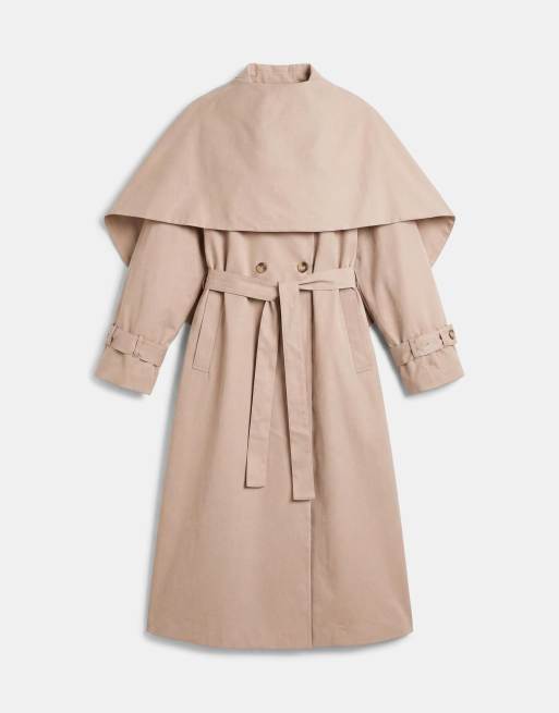 ASOS DESIGN - Trench-coat à détail foulard - Taupe, 5 de 10