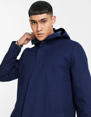 Vestes et manteaux Trench-coat imperméable à capuche - Bleu marine