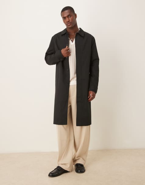 ASOS DESIGN trench coat in black - view 1