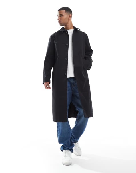 ASOS DESIGN trench coat in black - view 1