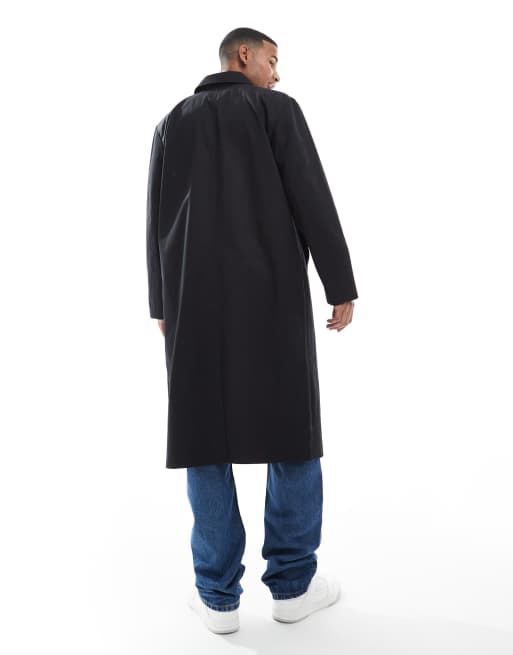 ASOS DESIGN trench coat in black, 4 of 4