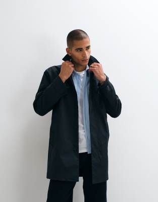 Asos Design Trench Coat In Black