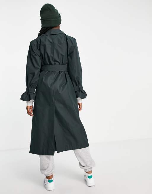 Dark khaki shop trench coat