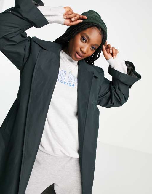 Asos trench hot sale coat black