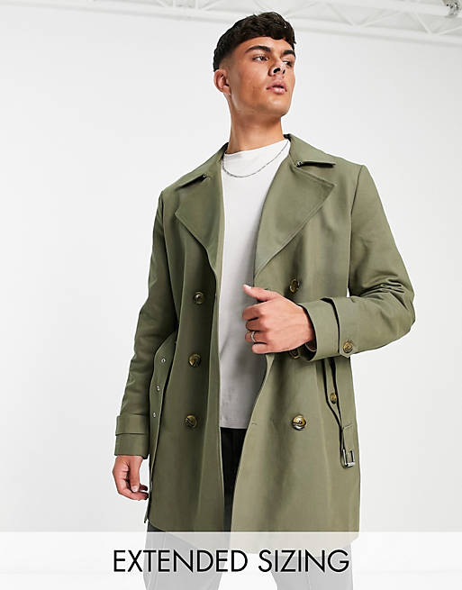 ASOS DESIGN trench coat in khaki | ASOS