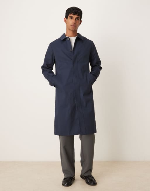 ASOS DESIGN trench coat in navy, 2 of 4