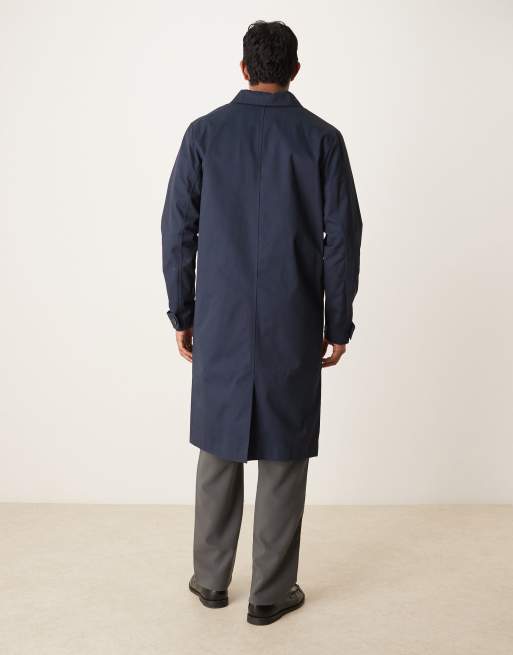 ASOS DESIGN trench coat in navy, 4 of 4