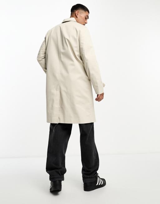 ASOS DESIGN trench coat in stone | ASOS