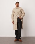 [ASOS DESIGN] ASOS DESIGN trench coat in stone-Neutral XL CAMEL