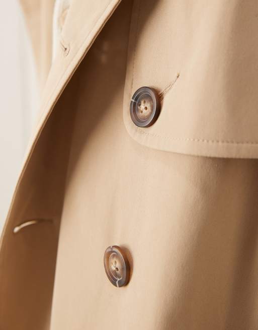 ASOS DESIGN trench coat in stone, 4 of 4