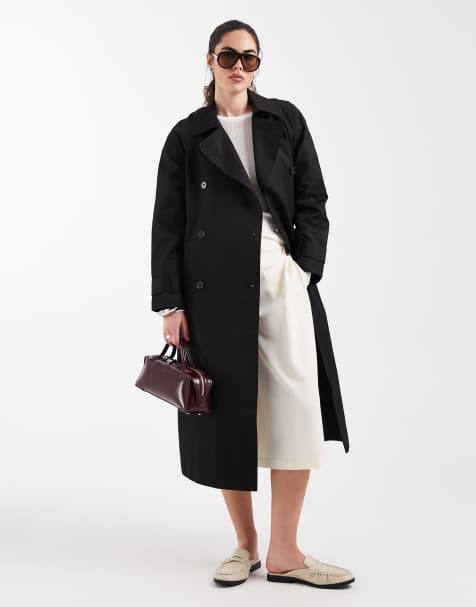ASOS DESIGN - Trench-coat long et déperlant - Noir - view 1