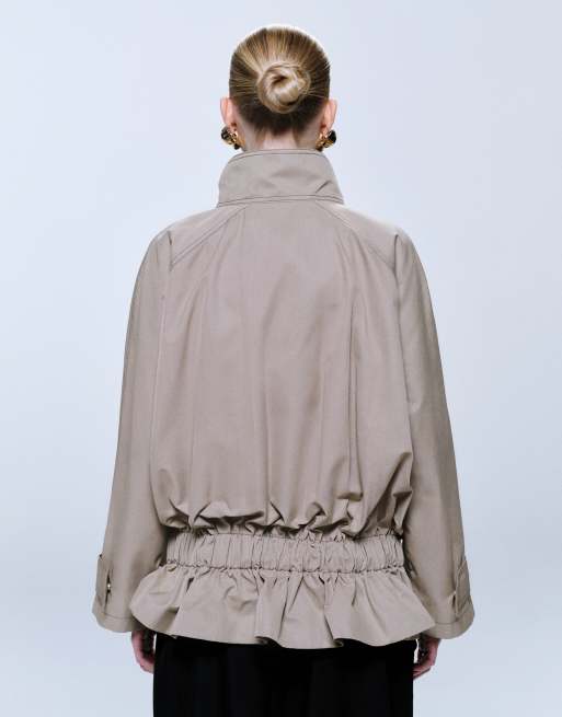 ASOS DESIGN - Trench-coat mi-long à ceinture tombante - Taupe, 3 de 4