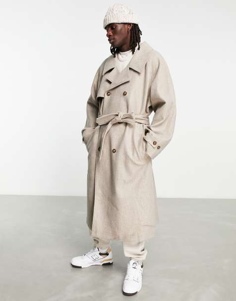 Trench coat gris discount homme