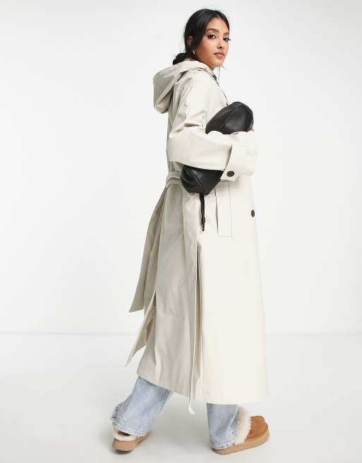 ASOS DESIGN - Trench-coat oversize en caoutchouc - Taupe, 2 de 4
