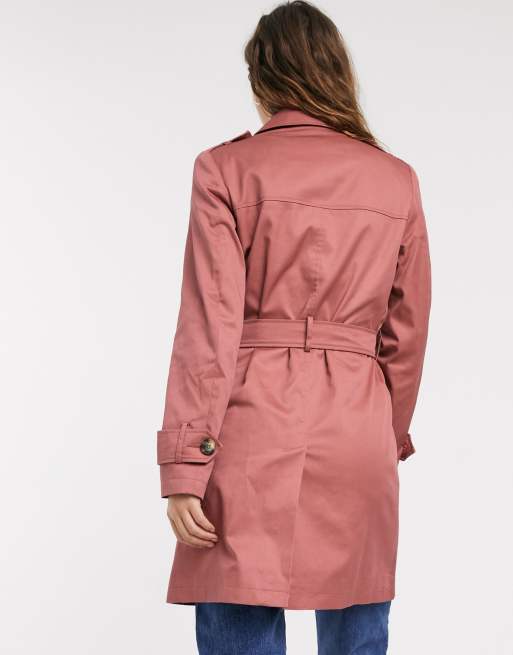 Trench rose poudré femme new arrivals