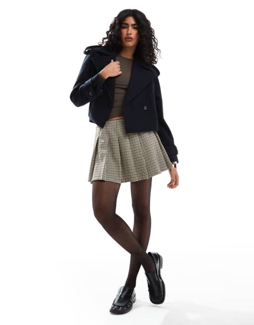 ASOS DESIGN - Trench elegante taglio corto blu navy