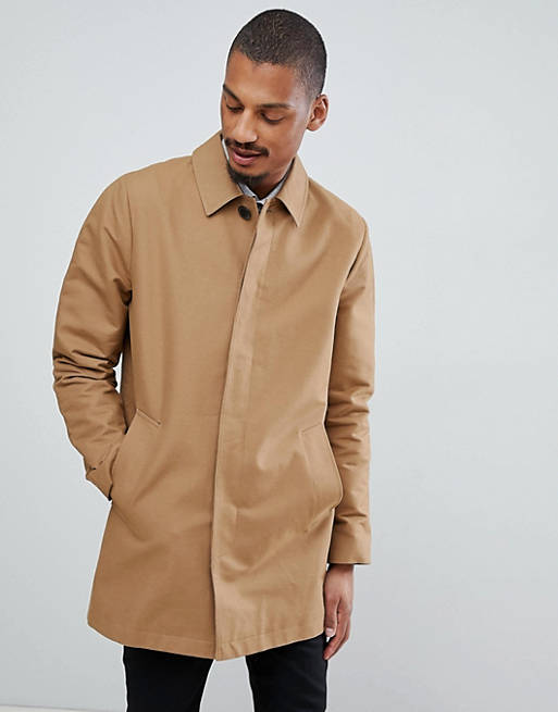 ASOS DESIGN - Trench imperméable coupe droite - Tabac