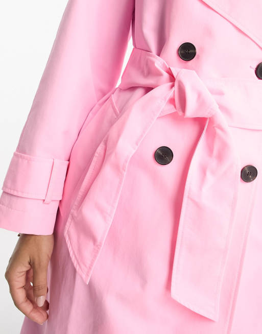 Asos pink trench coat store
