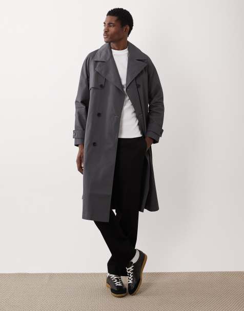 ASOS DESIGN - Trench oversize antracite - view 1