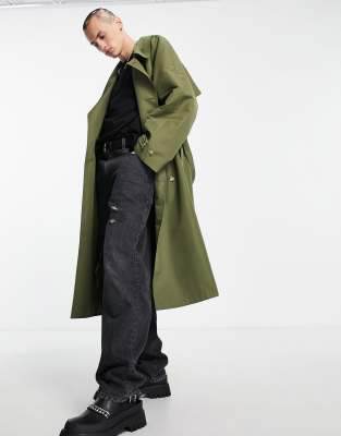 ASOS DESIGN - Trench oversize color kaki