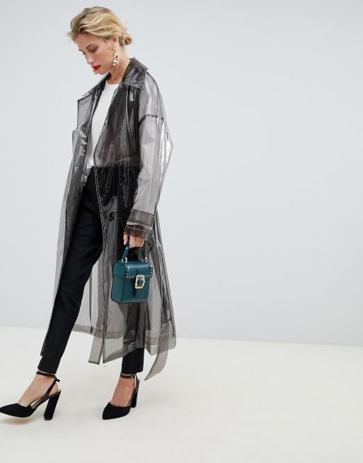 Trench best sale transparent femme