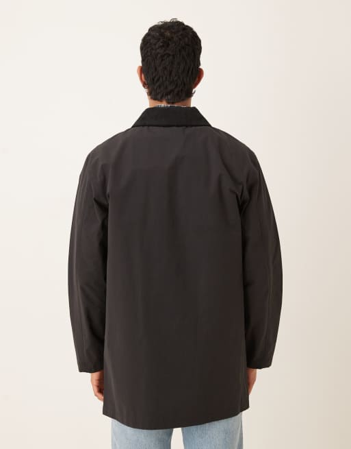 ASOS DESIGN – Trenchcoat aus Baumwolle und Nylon in Schwarz, 3 von 5