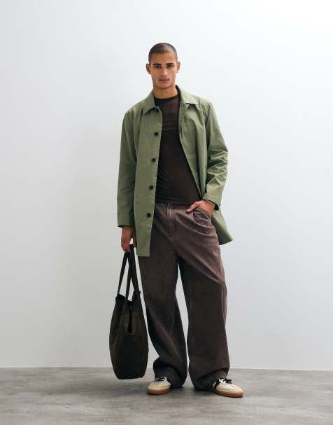 ASOS DESIGN trenchcoat i khaki - view 1