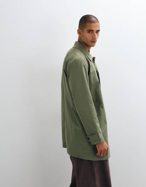 ASOS DESIGN trenchcoat i khaki, 4 av 5
