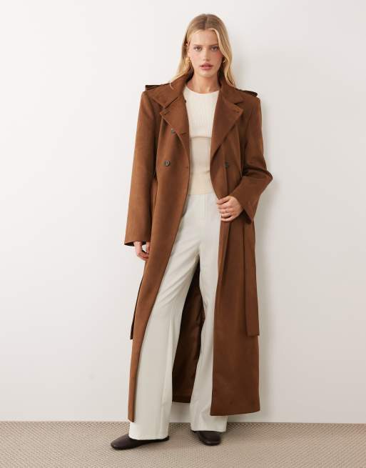 ASOS DESIGN – Trenchcoat i mockaimitation med ståkrage, 3 av 4